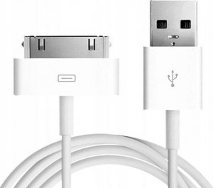 Kabel USB 4kom.pl Kabel 30 pin USB do iPhone 4 4S 3GS 3G 3 iPod iPad 2 3 - zamiennik uniwersalny 1