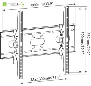 Techly Uchwyt ścienny ICA-PLB 890 42'' - 80'' 2