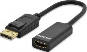 Kabel Ednet DisplayPort - HDMI 0.15m czarny (84504) 1
