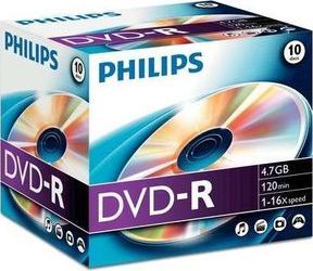 Philips DVD-R 4.7 GB 16x 10 sztuk (DM4S6J10C/00) 1