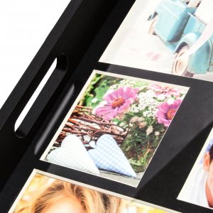 Ramka ZEP ZEP Photo Tray black 43x35 Wood Fototablett 9 Bilder W002 3