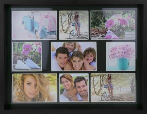 Ramka ZEP ZEP Photo Tray black 43x35 Wood Fototablett 9 Bilder W002 4