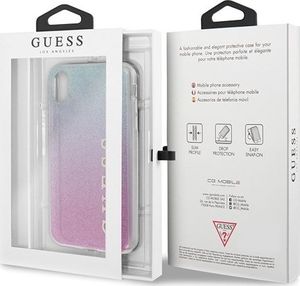 Guess Guess GUHCPXPCUGLPBL iPhone X/Xs różowo-niebieski/pink blue hard case Gradient Glitter 7