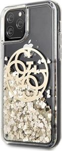 Guess Guess GUHCN65LGGITDGO iPhone 11 Pro Max złoty/gold hard case Circle Liquid Glitter 2