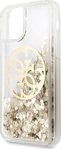 Guess Guess GUHCN65LGGITDGO iPhone 11 Pro Max złoty/gold hard case Circle Liquid Glitter 3