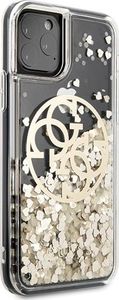 Guess Guess GUHCN65LGGITDGO iPhone 11 Pro Max złoty/gold hard case Circle Liquid Glitter 5