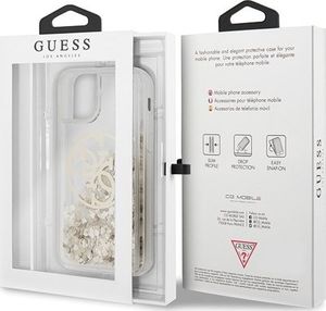 Guess Guess GUHCN65LGGITDGO iPhone 11 Pro Max złoty/gold hard case Circle Liquid Glitter 7