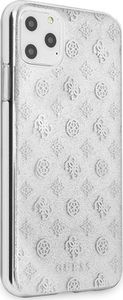 Guess Guess GUHCN65TPESI iPhone 11 Pro Max srebrny/silver hard case 4G Peony Glitter 5