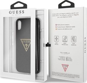 Guess Guess GUHCPXSGTLBK iPhone X/Xs czarny/black hard case Glitter Triangle 7