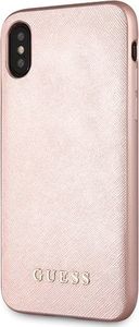 Guess Guess GUHCPXSLSAPI iPhone X/Xs różowy/pink hard case Saffiano 2