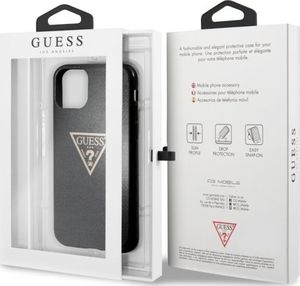 Guess Guess GUHCN65SGTLBK iPhone 11 Pro Max czarny/black hard case Glitter Triangle 7