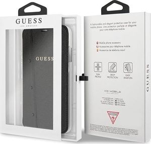 Guess Guess GUFLBKI65KASABK iPhone Xs Max czarny/black book Kaia Saffiano 6
