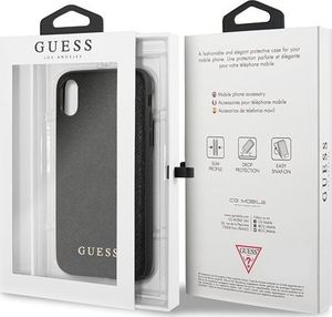 Guess Guess GUHCI65SLSABK iPhone Xs Max czarny/black hard case Saffiano 7