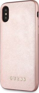 Guess Guess GUHCI65SLSAPI iPhone Xs Max różowy/pink hard case Saffiano 2