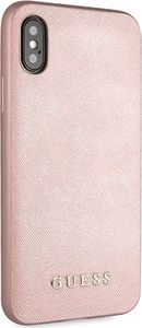 Guess Guess GUHCI65SLSAPI iPhone Xs Max różowy/pink hard case Saffiano 5