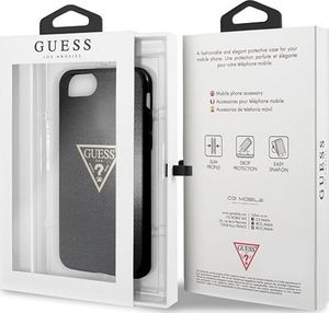 Guess Guess GUHCI8SGTLBK iPhone 7/8 czarny/black hard case Glitter Triangle 7