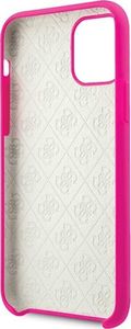 Guess Guess GUHCN58LS4GFU iPhone 11 Pro fuksja/fuchsia hard case Silicone 4G Tone On Tone 4