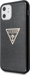 Guess Guess GUHCN61SGTLBK iPhone 11 czarny/black hard case Glitter Triangle 2