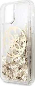 Guess Guess GUHCN58LGGITDGO iPhone 11 Pro złoty/gold hard case Circle Liquid Glitter 3
