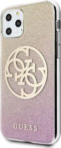 Guess Guess GUHCN58PCUGLPGG iPhone 11 Pro różowo-złoty/gold pink hard case Glitter Gradient 4G Circle Logo 2