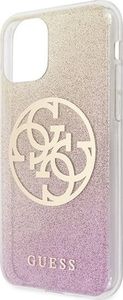 Guess Guess GUHCN58PCUGLPGG iPhone 11 Pro różowo-złoty/gold pink hard case Glitter Gradient 4G Circle Logo 3