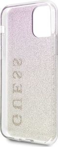 Guess Guess GUHCN58PCUGLGPI iPhone 11 Pro różowo-złoty/gold pink hard case Gradient Glitter 4