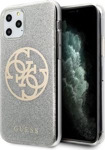 Guess Guess GUHCN58PCUGLLG iPhone 11 Pro jasnoszary/light grey hard case Glitter 4G Circle Logo 1