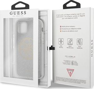 Guess Guess GUHCN58PCUGLLG iPhone 11 Pro jasnoszary/light grey hard case Glitter 4G Circle Logo 7