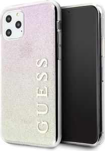 Guess Guess GUHCN65PCUGLGPI iPhone 11 Pro Max różowo-złoty/gold pink hard case Gradient Glitter 1