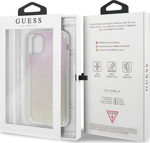 Guess Guess GUHCN65PCUGLGPI iPhone 11 Pro Max różowo-złoty/gold pink hard case Gradient Glitter 7