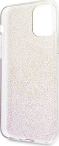 Guess Guess GUHCN65PCUGLPGG iPhone 11 Pro Max różowo-złoty/gold pink hard case Glitter Gradient 4G Circle Logo 4
