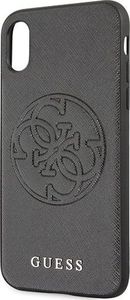 Guess Guess GUHCPXRSSASBK iPhone X/Xs czarny/black hard case Saffiano 4G Circle Logo 3