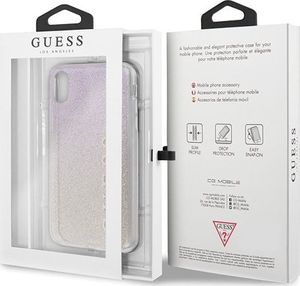 Guess Guess GUHCPXPCUGLGPI iPhone X/Xs różowo-złoty/gold pink hard case Gradient Glitter 7