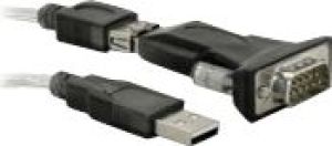 Kabel USB Delock USB-A - D-Sub (VGA) 0.8 m Czarny (61425) 1