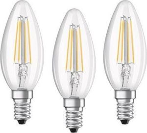 Ledvance OSRAM LED BASE CL B Filament 4,5W 827 E14 470lm 2700K (CRI 80) 10000h A++ (Krabička 3ks) 1