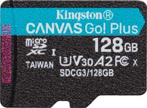 Karta Kingston Canvas Go! Plus MicroSDXC 128 GB Class 10 UHS-I/U3 A2 V30 (SDCG3/128GBSP) 1
