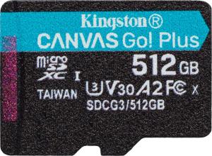 Karta Kingston Canvas Go! Plus MicroSDXC 512 GB Class 10 UHS-I/U3 A2 V30 (SDCG3/512GBSP) 1