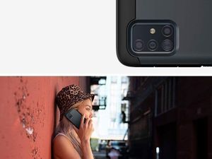 Spigen Etui na telefon Spigen Tough Armor do Samsung Galaxy A51 Metal Slate uniwersalny 4