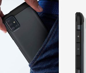 Spigen Etui na telefon Spigen Tough Armor do Samsung Galaxy A51 Metal Slate uniwersalny 5