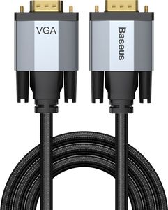 Kabel Baseus D-Sub (VGA) - D-Sub (VGA) 2m srebrny (CAKSX-U0G) 1