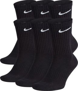 Nike Skarpety długie CZARNE Sportowe Everyday Cushion Crew 6PAK M 1