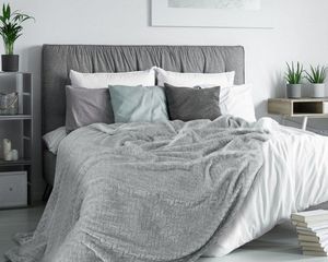 Eurofirany Narzuta Koc Miękki Flanelowy Cindy Srebrny 200x220 2