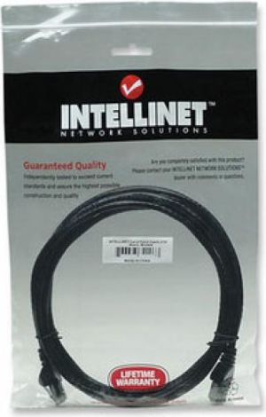 Intellinet Network Solutions Intellinet patch cord RJ45 kat. 6 UTP 1m Czarny 100% miedź (342049) 1