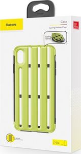 Baseus Baseus Cycling Helmet etui pokrowiec do iPhone XR zielony (WIAPIPH61-TC06) uniwersalny 8