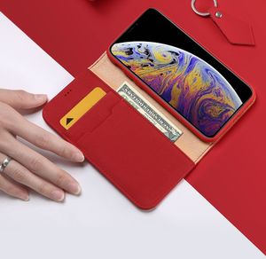 Dux Ducis DUX DUCIS Wish skórzane etui pokrowiec ze skóry naturalnej iPhone 11 czerwony uniwersalny 3