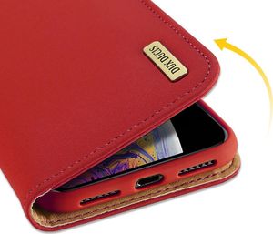 Dux Ducis DUX DUCIS Wish skórzane etui pokrowiec ze skóry naturalnej iPhone 11 czerwony uniwersalny 6