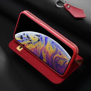 Dux Ducis DUX DUCIS Wish skórzane etui pokrowiec ze skóry naturalnej iPhone 11 czerwony uniwersalny 8