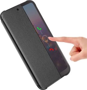 Hurtel Sleep Case pokrowiec etui z klapką typu Smart Cover Huawei P20 Pro czarny uniwersalny 6