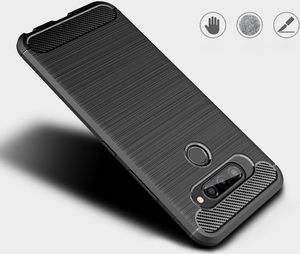 Hurtel Carbon Case elastyczne etui pokrowiec LG K50S czarny uniwersalny 2