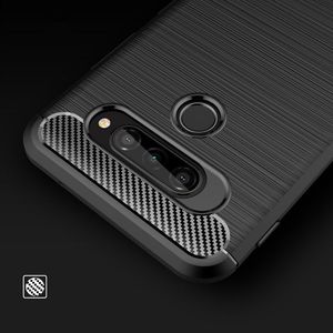 Hurtel Carbon Case elastyczne etui pokrowiec LG K50S czarny uniwersalny 6